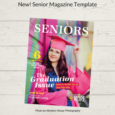 Senior Photography Magazine Template (Cap and Gown)