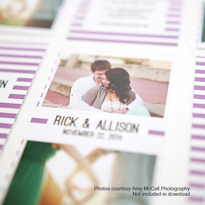 Wedding Marketing Card (Stripes)